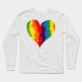 Rainbow heart, Love is colorful Long Sleeve T-Shirt